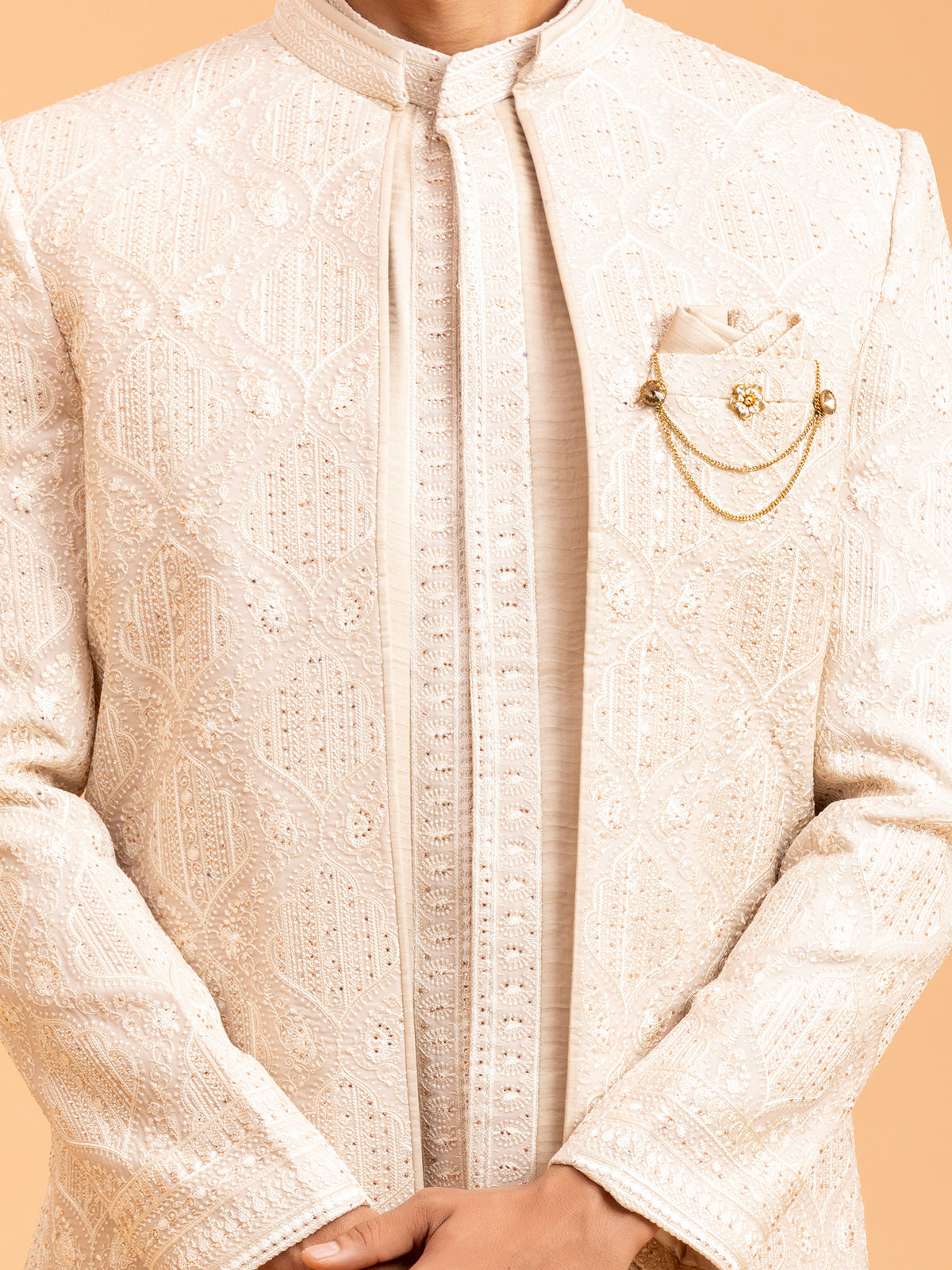 Ivory Luxe Heritage Indo-Western Set