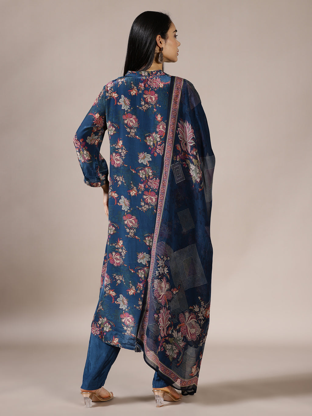 Midnight Blue Floral Suit Set