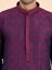 Deep Plum Brocade Kurta Set