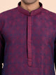 Deep Plum Brocade Kurta Set
