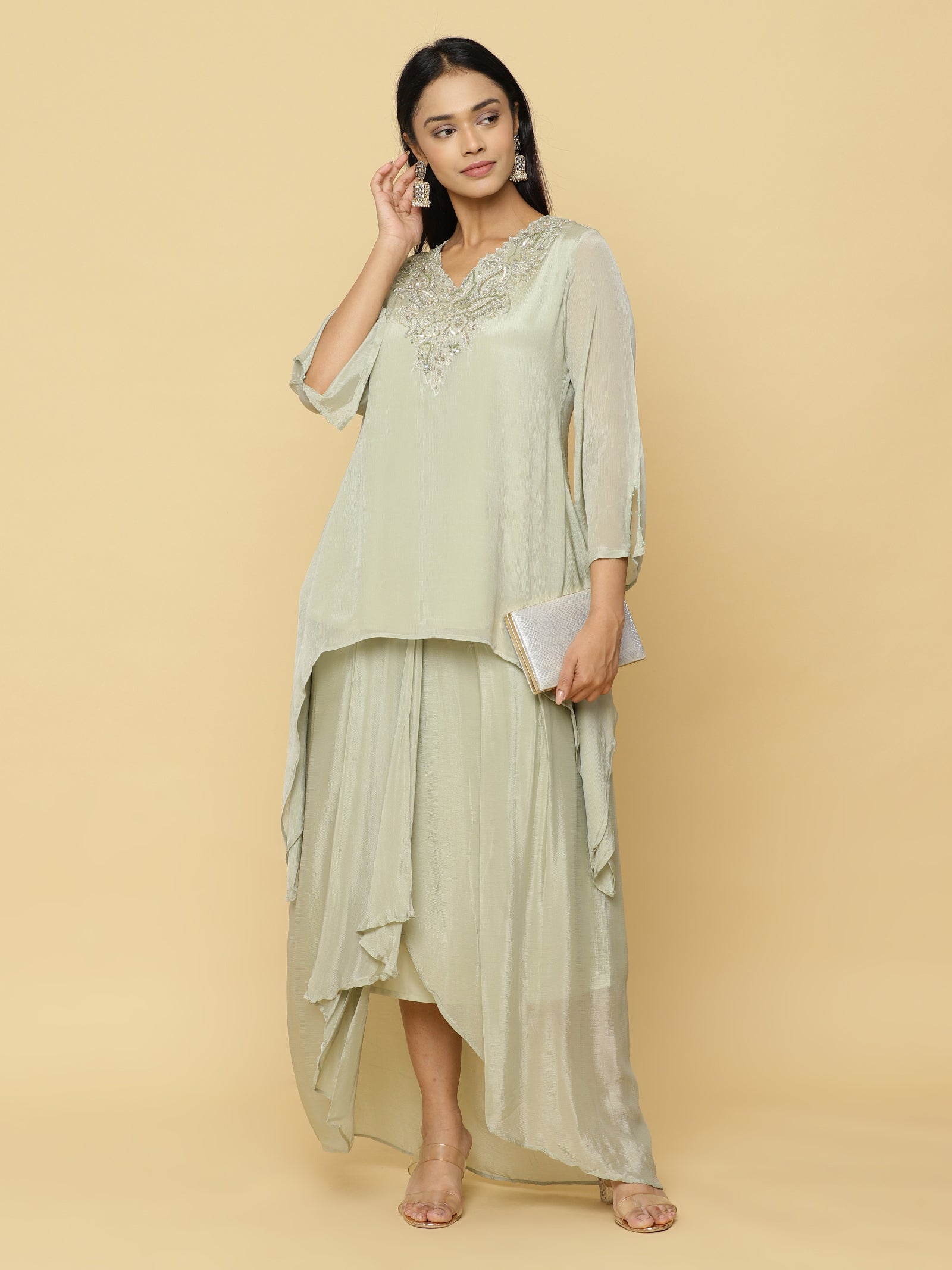 Sage Green Layered Coord Set
