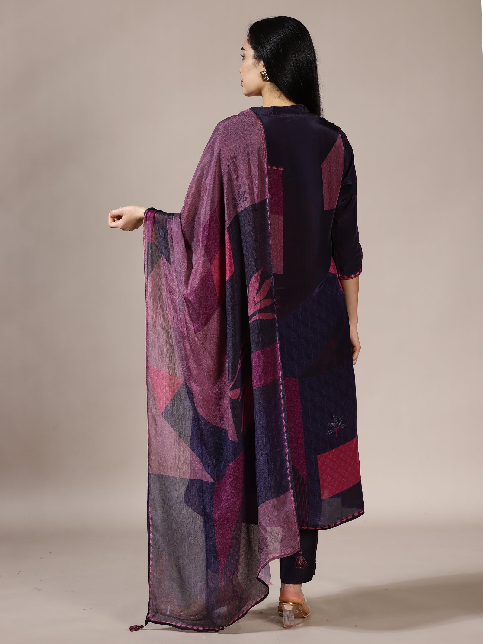 Indigo Geometric Print Set