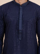 Navy Embellished Kurta Set
