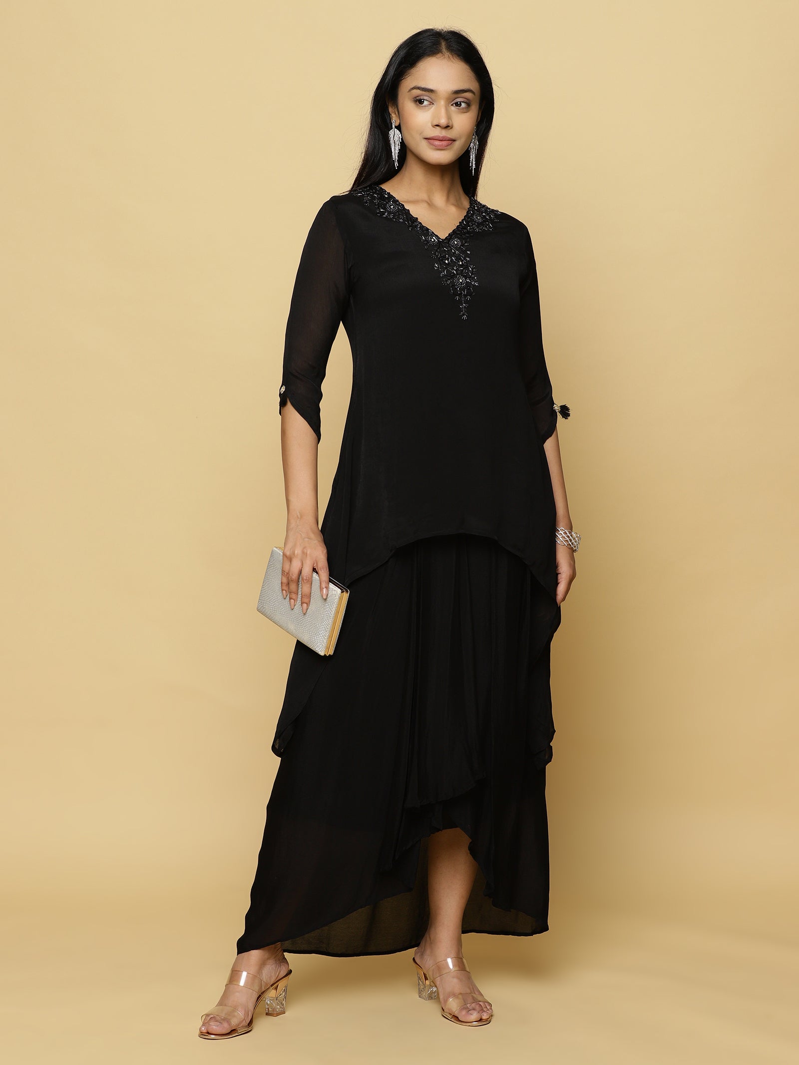 Black Layered Co-ord Set
