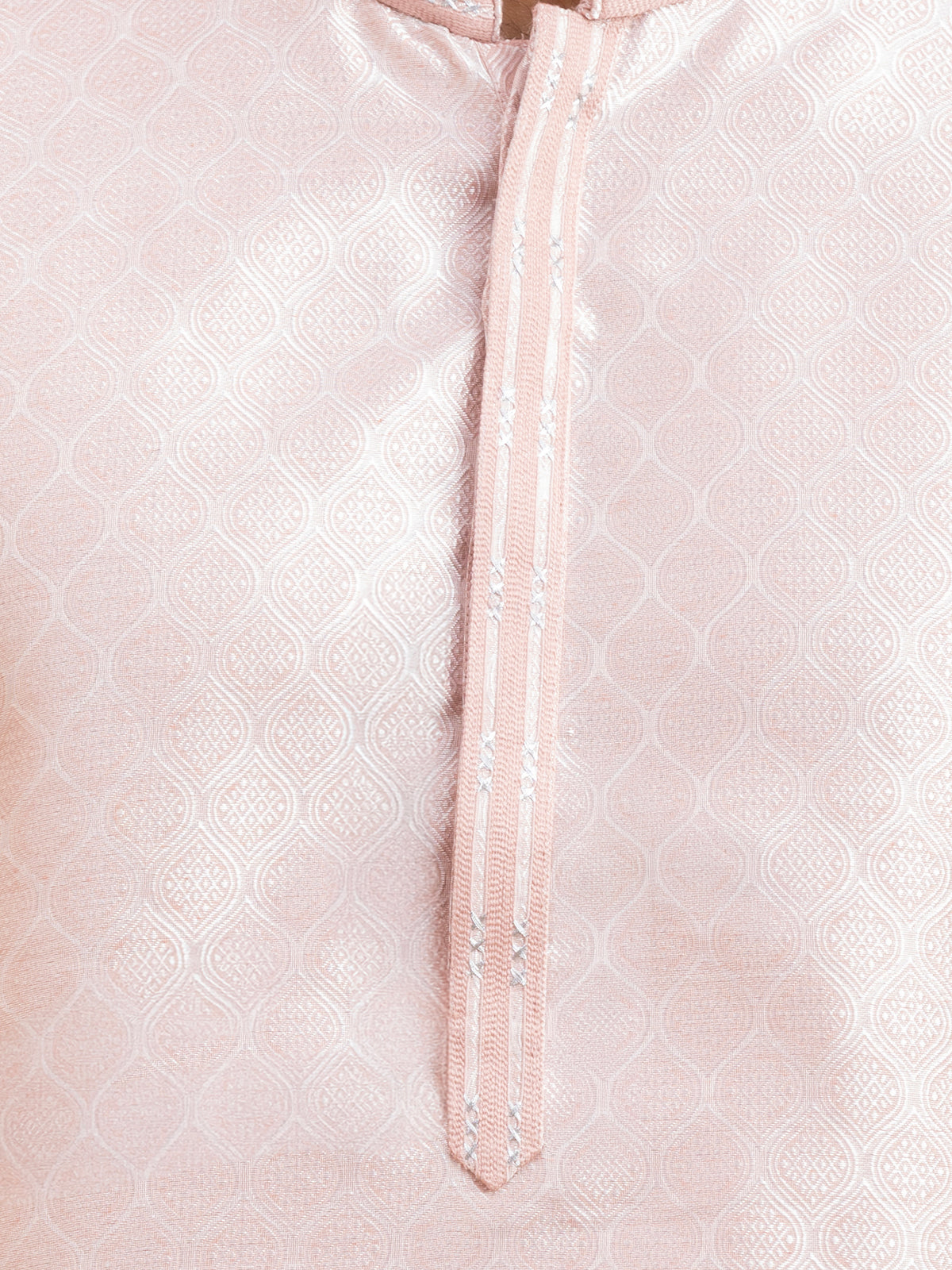 Blush Petal Weave Kurta Set