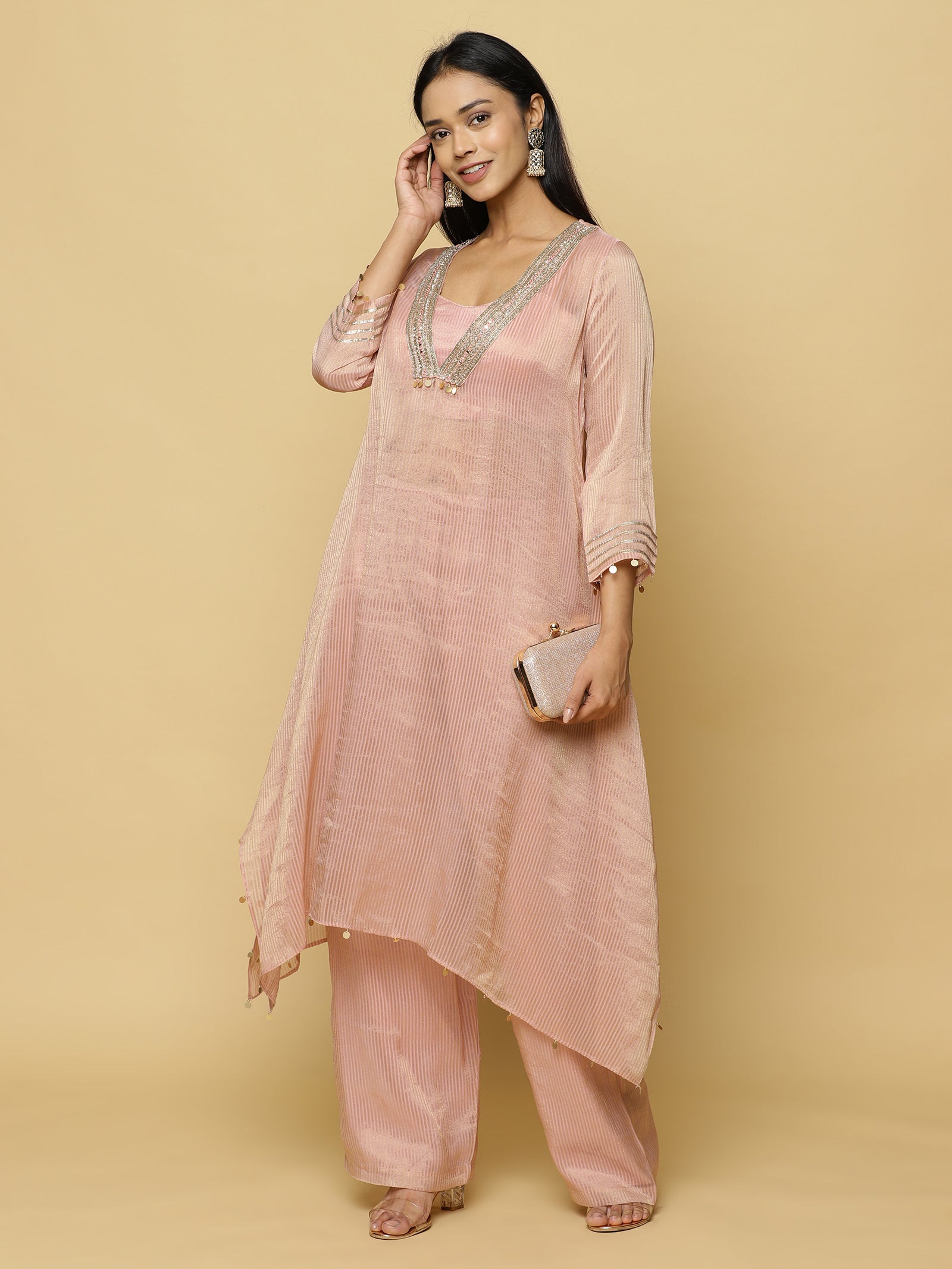 Light Pink Sheer Co-ord Set