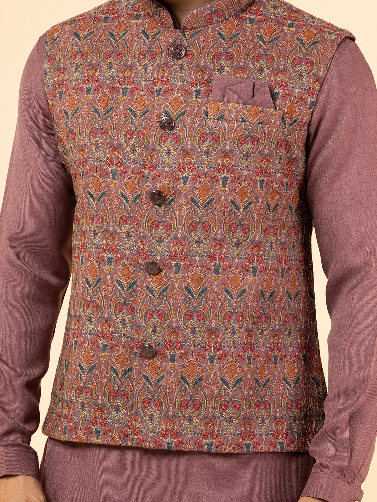 Dusty Rose Tapestry Jacket Set