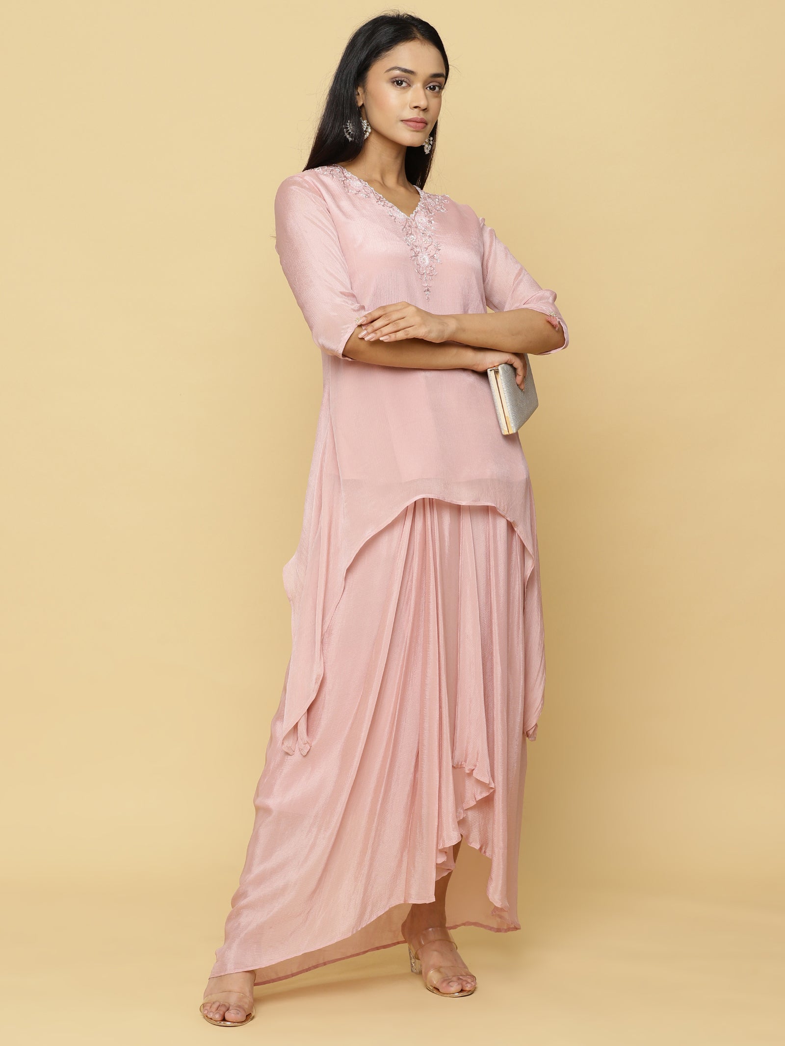 Soft Pink Layered Co-ord Set