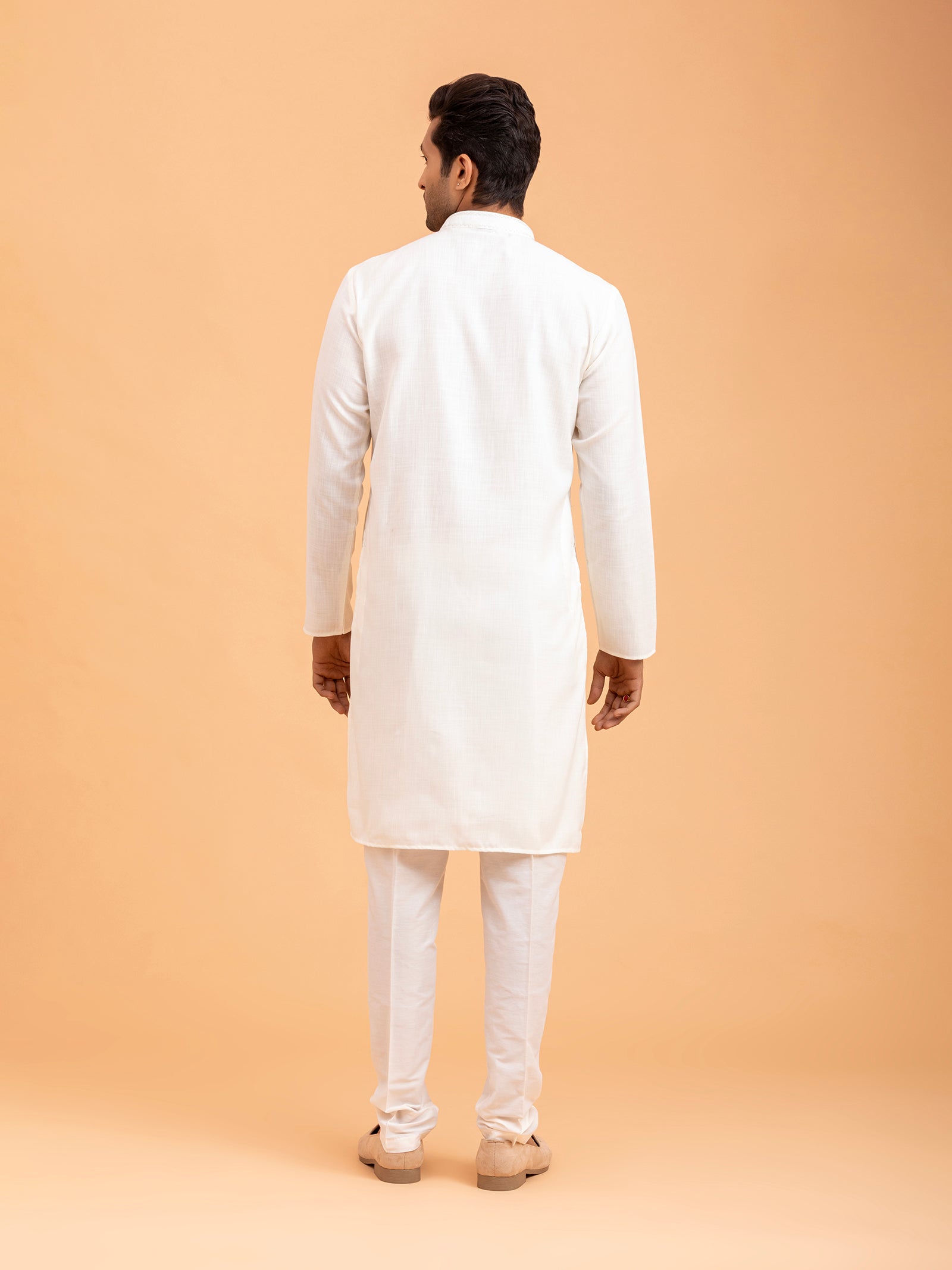 Ivory Minimalist Solid Kurta Set