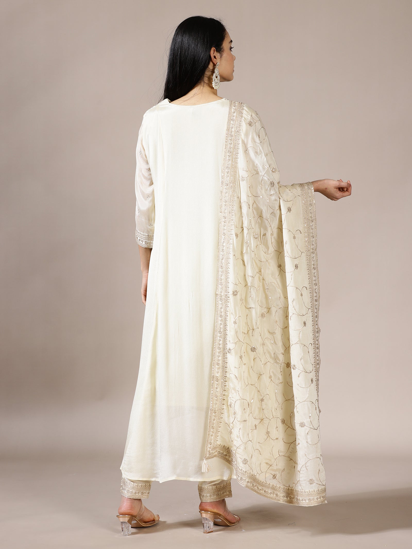 Ivory Embroidered Kurta Set