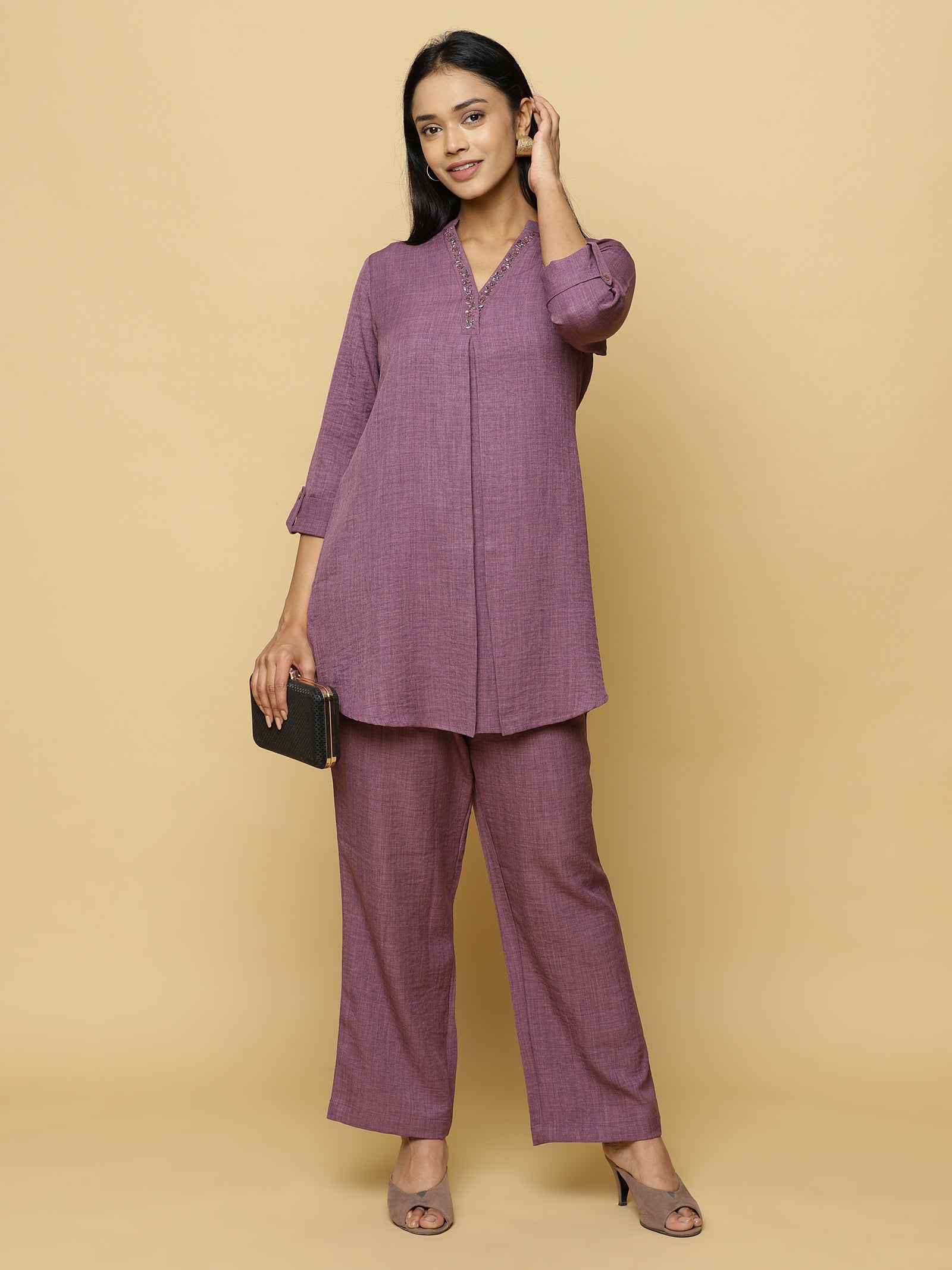 Amethyst  Short Tunic Co-ord Set