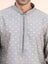 Grey Woven Motif Kurta Set