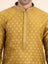 Mustard Yellow Woven Kurta Set