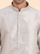Platinum Brocade Kurta Set