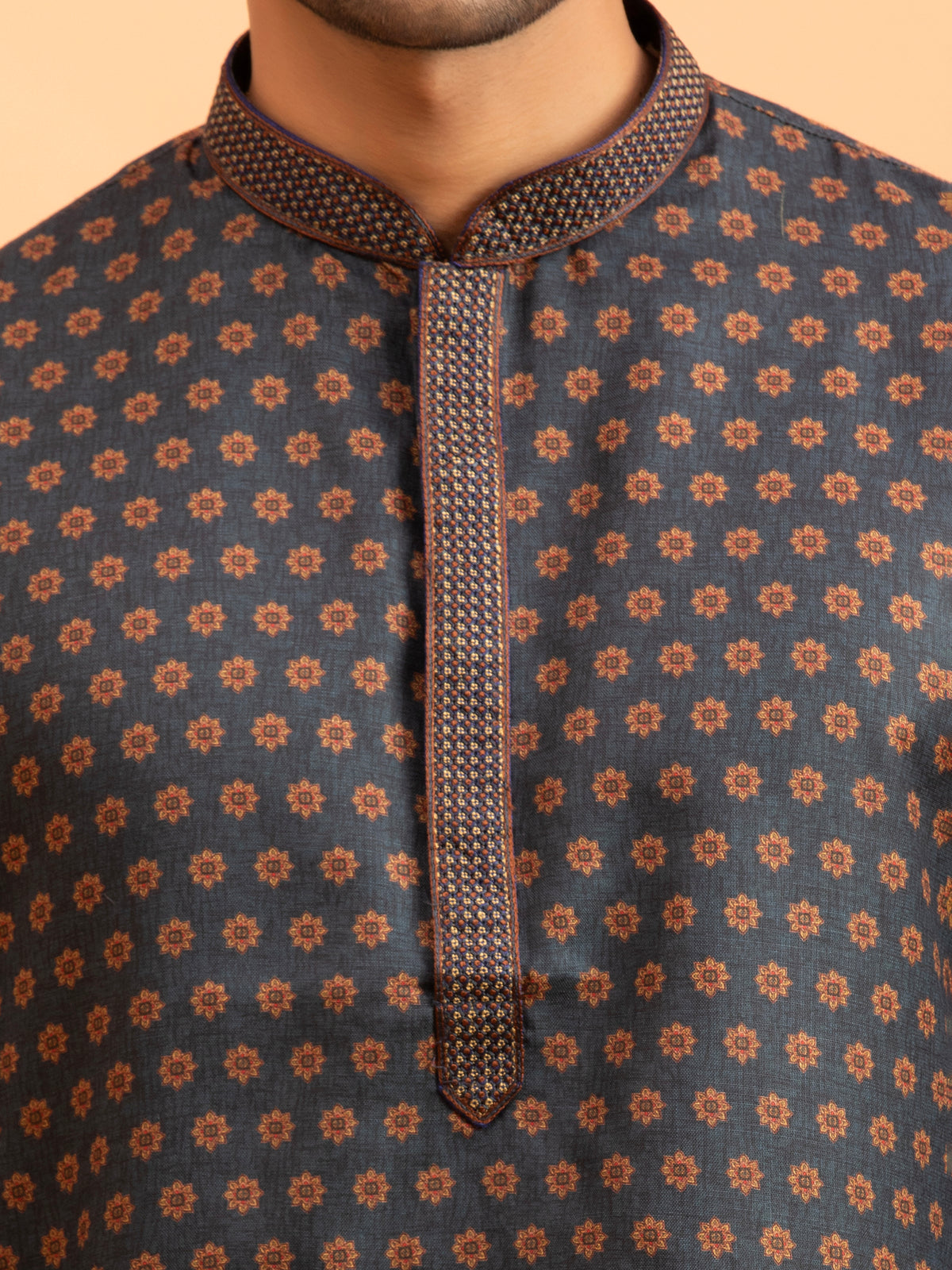Midnight Floral Motif Kurta