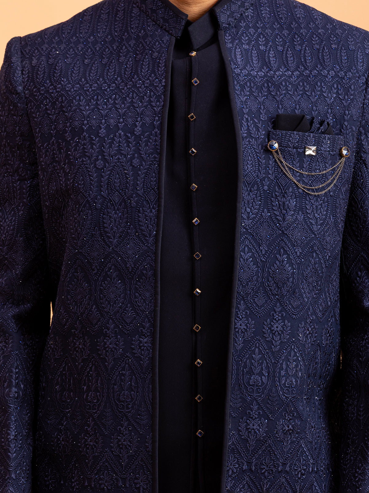 Midnight Royal Embellished Indo-Western Set