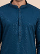 Deep Blue Sequin Kurta Set