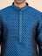 Deep Blue Brocade Kurta Set