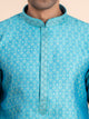 Turquoise Brocade Kurta Set