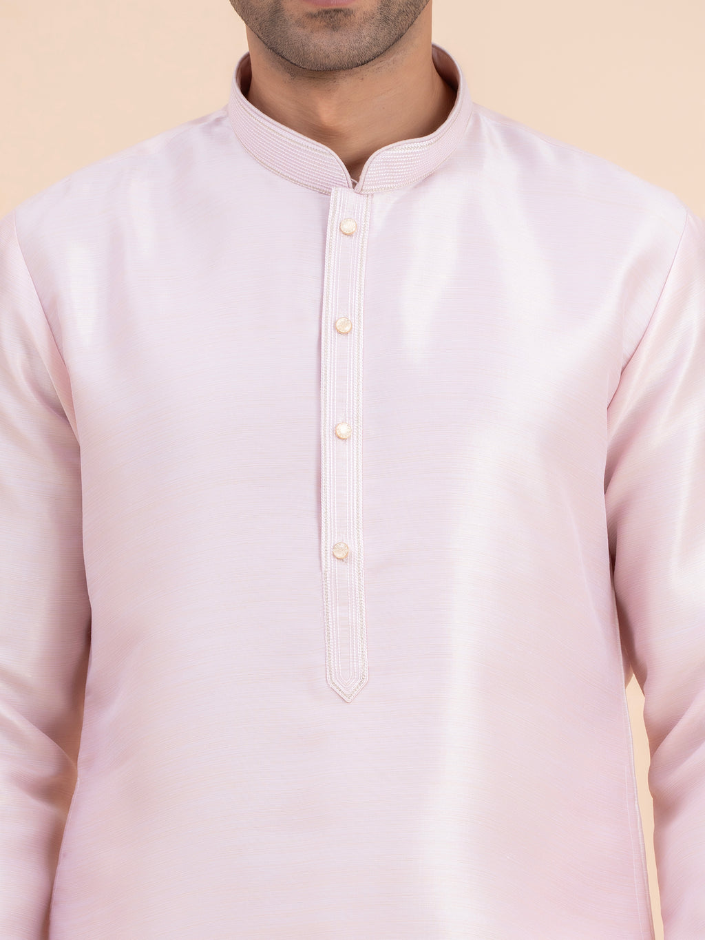 Soft Pink Solid Kurta Set