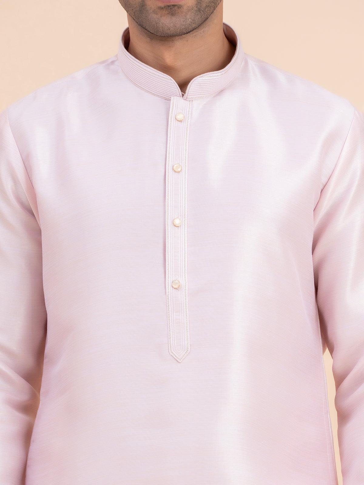 Soft Pink Solid Kurta Set