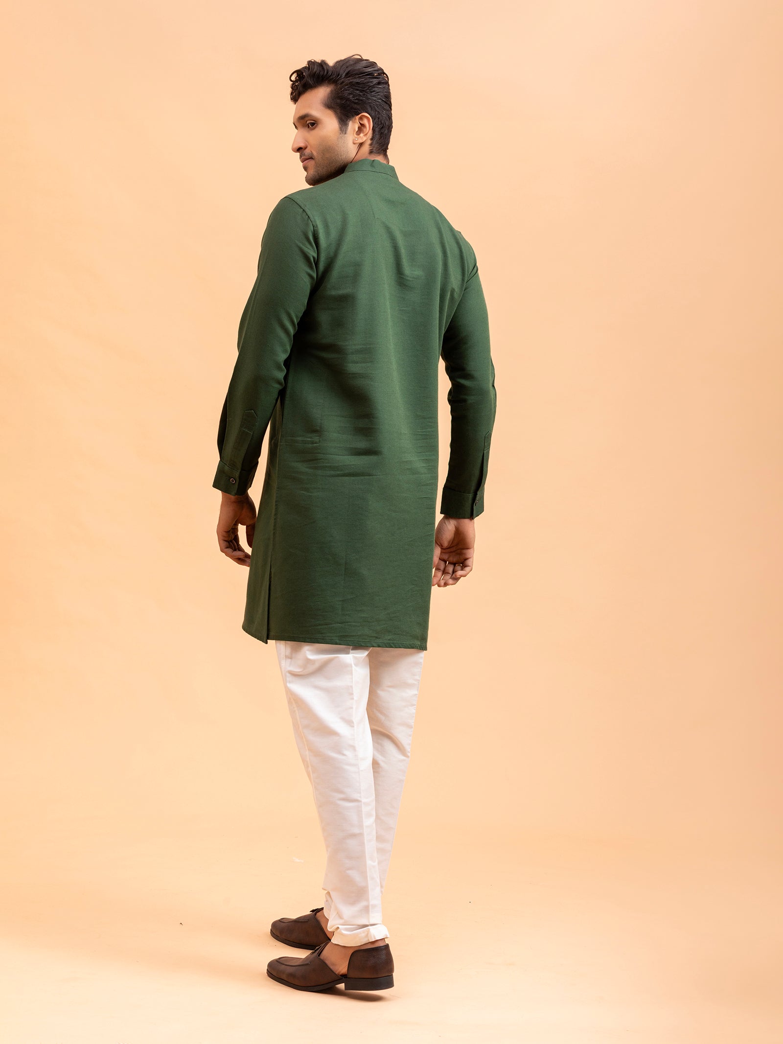 Forest Green Minimalist Kurta