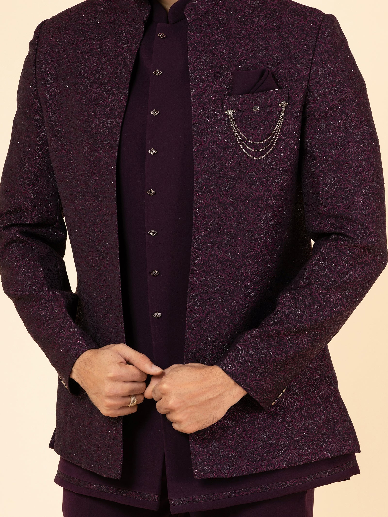 Mulberry Filigree Jodhpuri Set