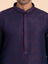 Midnight Indigo Brocade Kurta Set