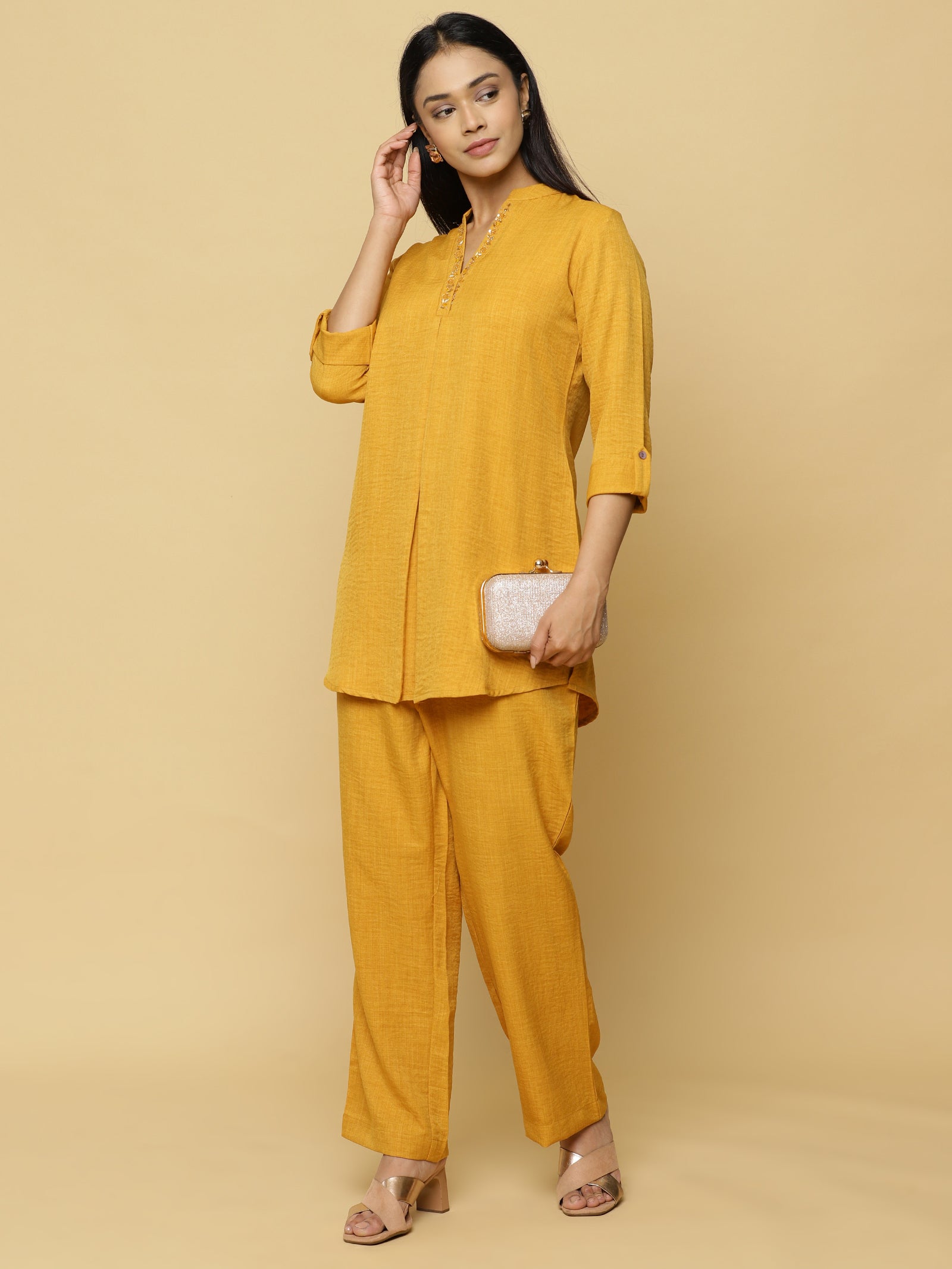 Mustard Short Co-ord Set