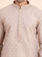 Beige Woven Kurta Set