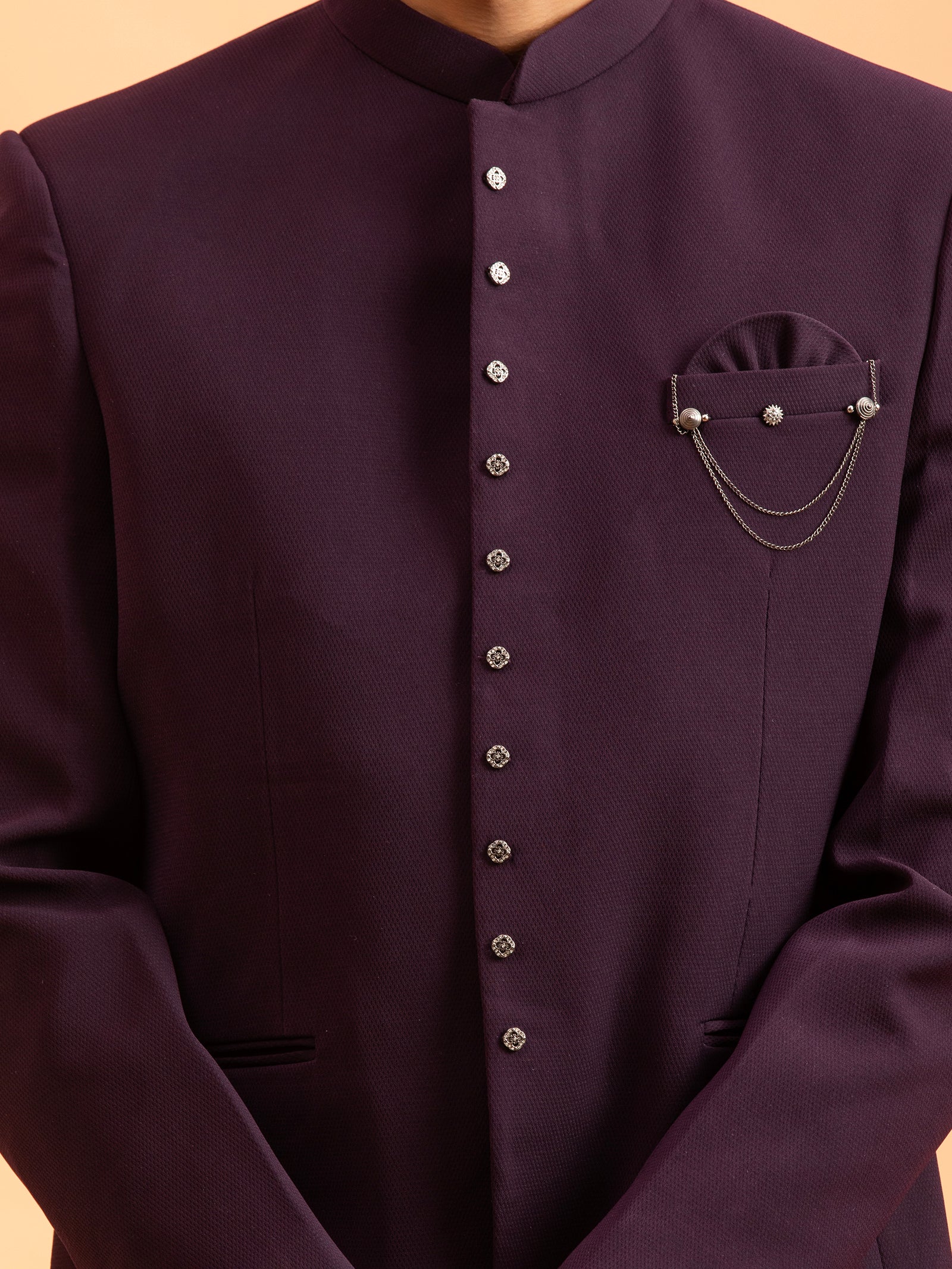 Royal Plum Tailored Jodhpuri Set
