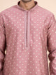 Dusty Pink Woven Kurta Set