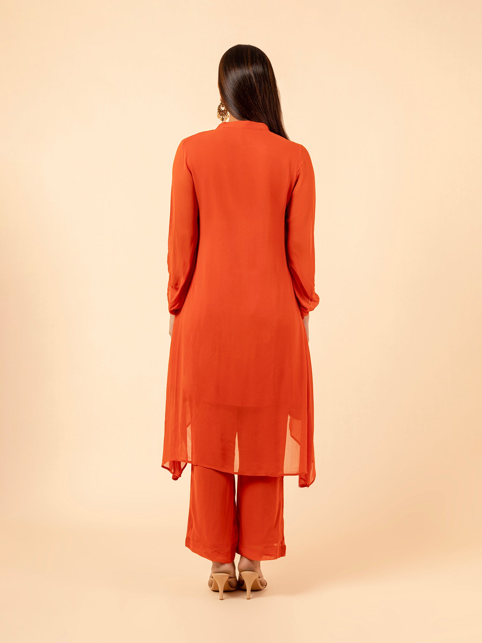 The Amber Radiance High-Low Co-ord Set
