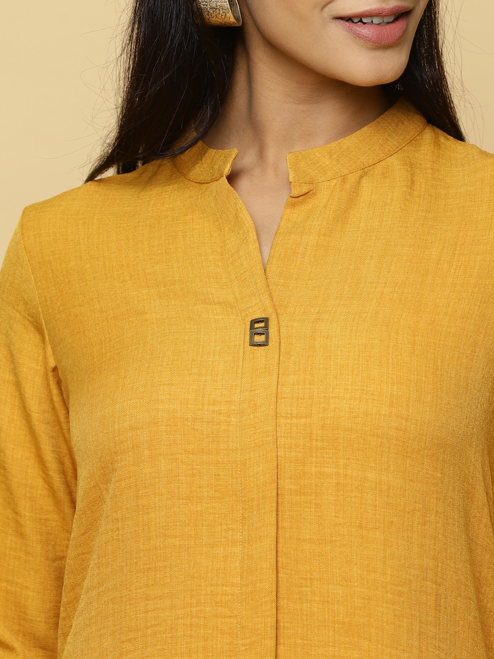 Mustard Mandarin Co-ord Set