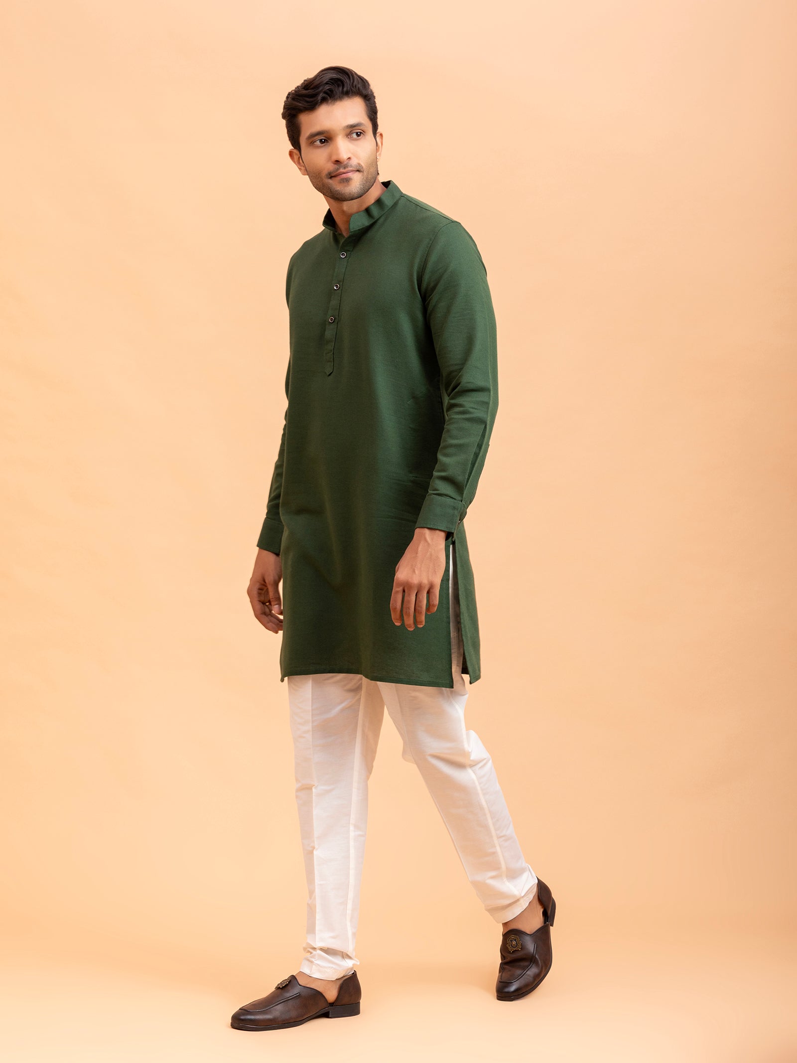 Forest Green Minimalist Kurta