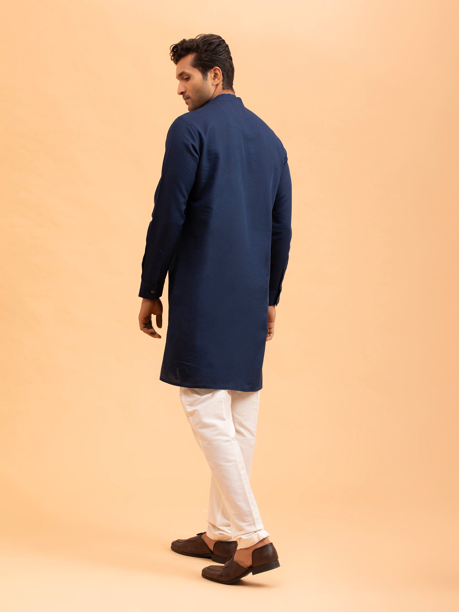 Midnight Navy Minimalist Kurta