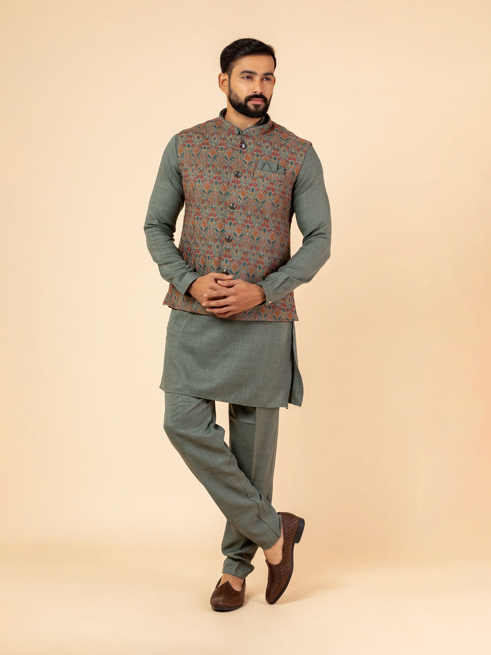 Sage Tapestry Jacket Set
