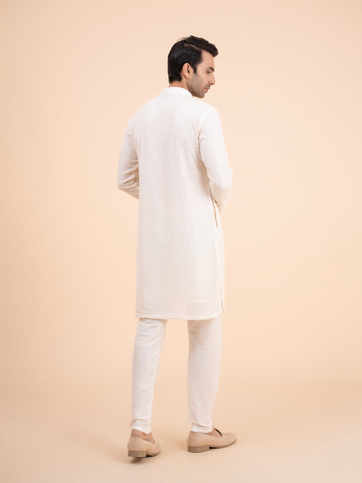 Ivory Chikankari Embroidred Kurta Set