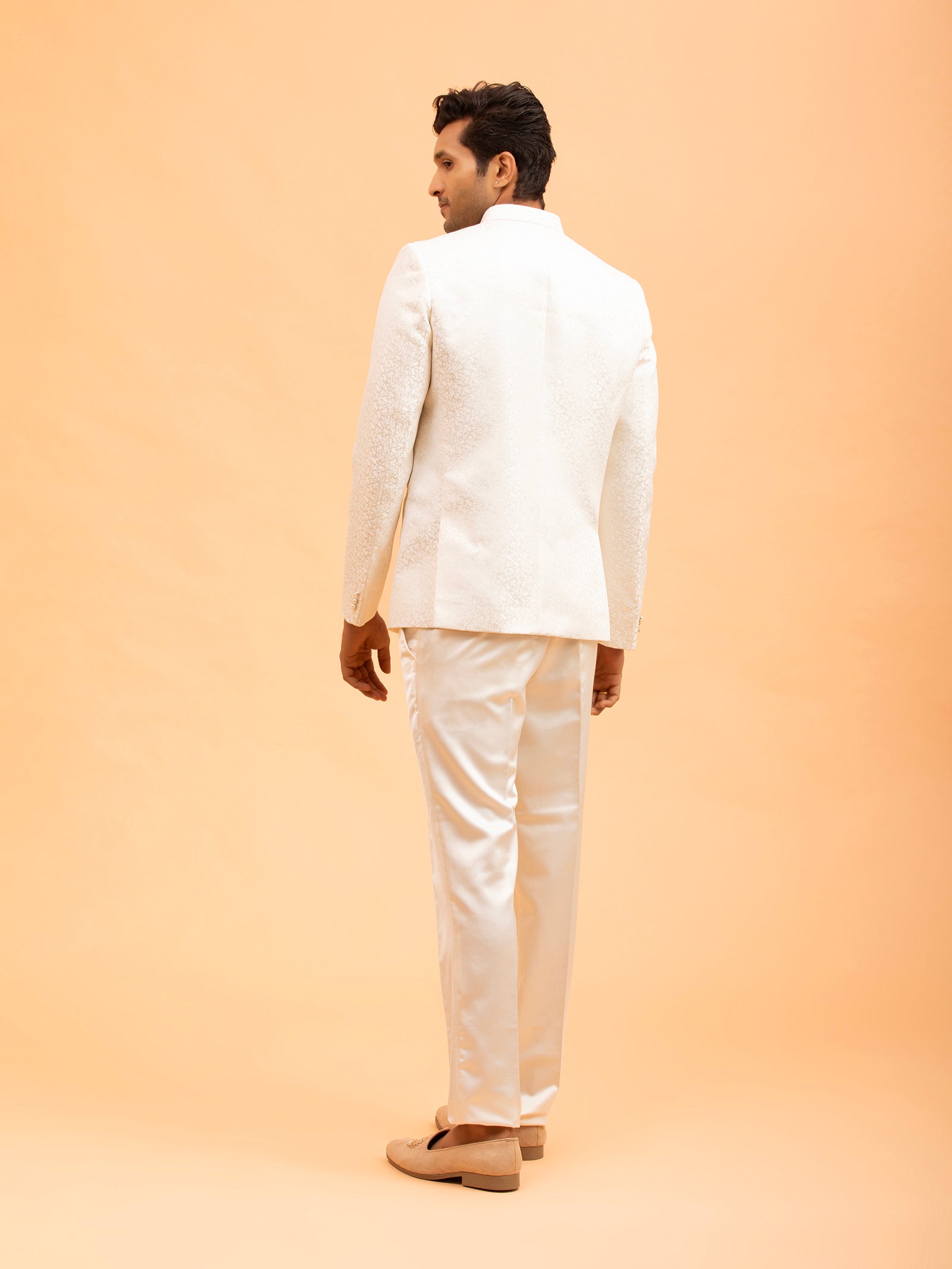 Ivory Heirloom Jacquard Jodhpuri Set
