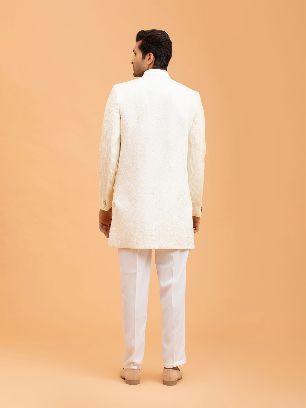 Ivory Pristine Embroidered Indo-Western Set