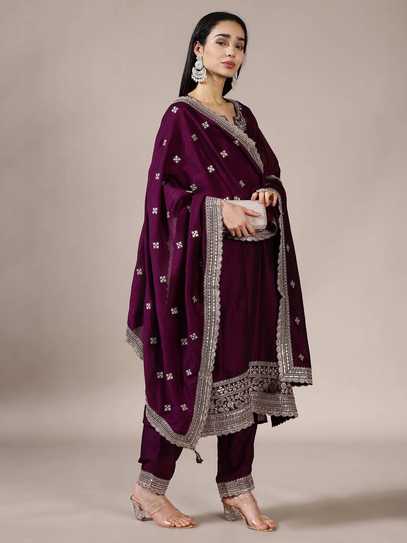 Regal Plum Suit Set