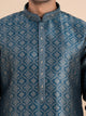 Navy Brocade Kurta Set
