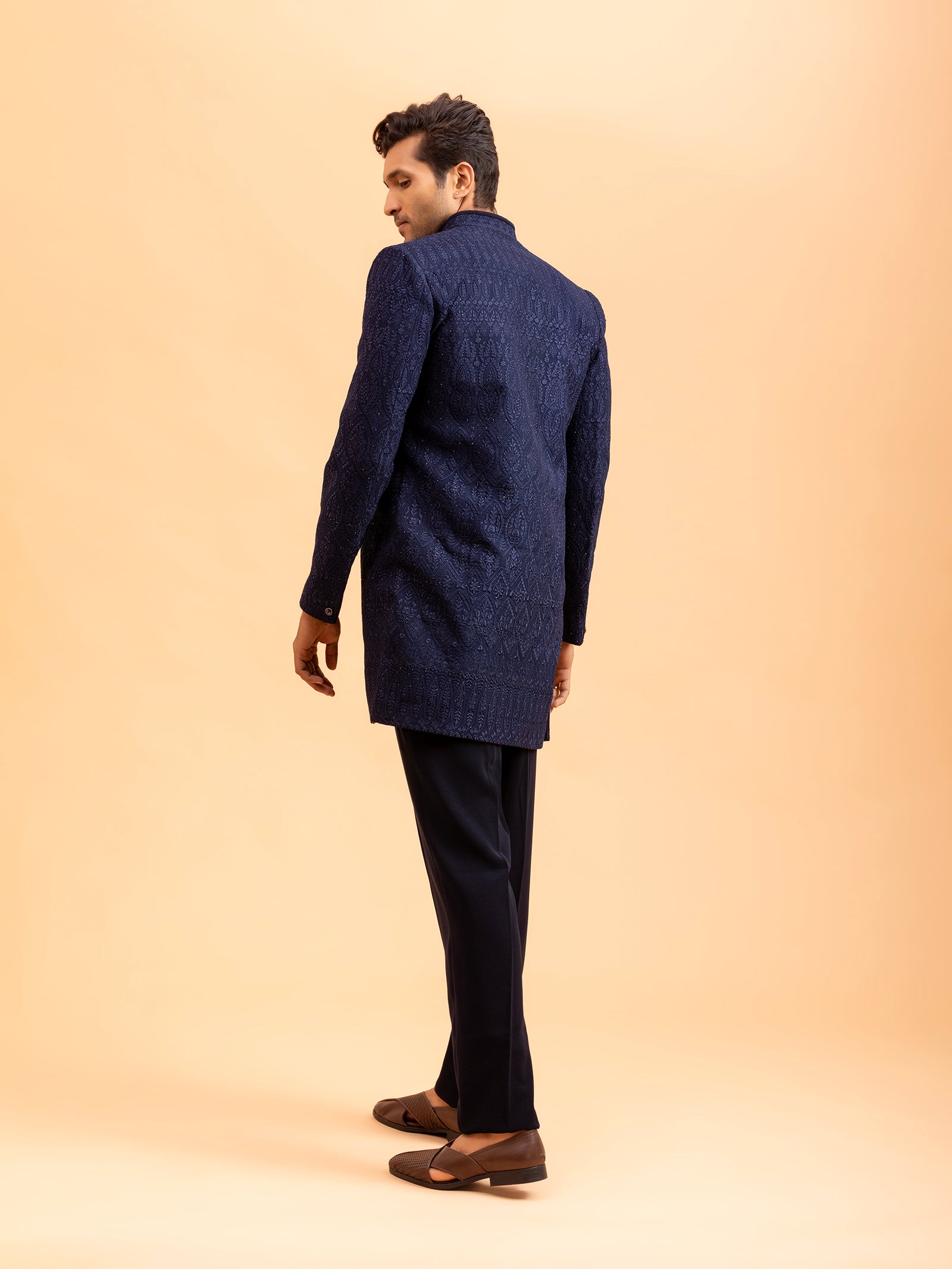 Midnight Royal Embellished Indo-Western Set
