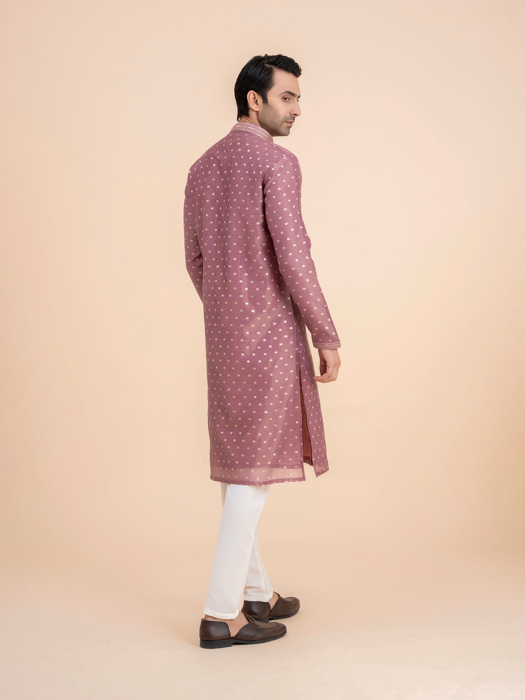 Metallic Rose Woven Kurta Set