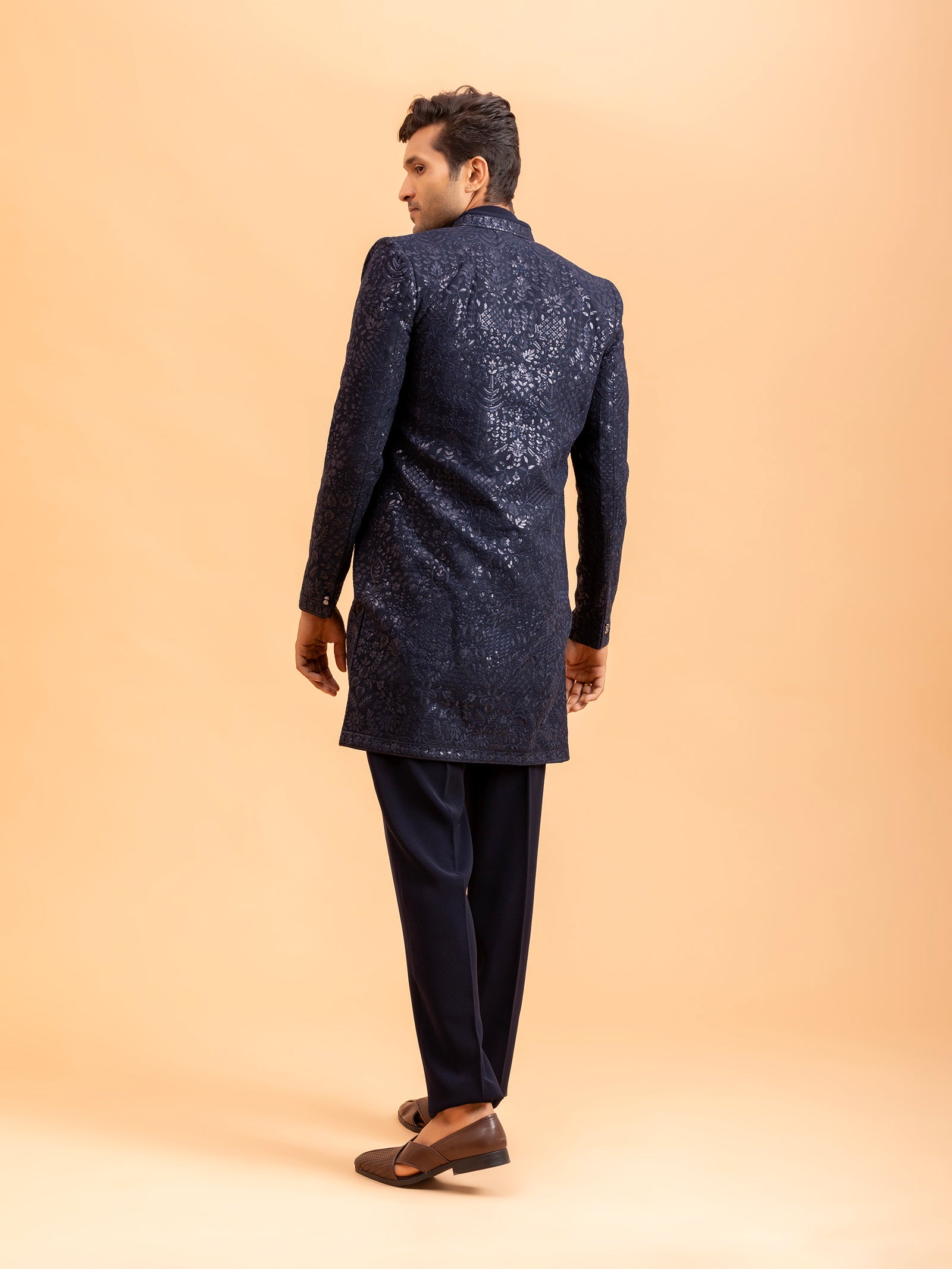 Midnight Sequin Radiance Indo-Western Set