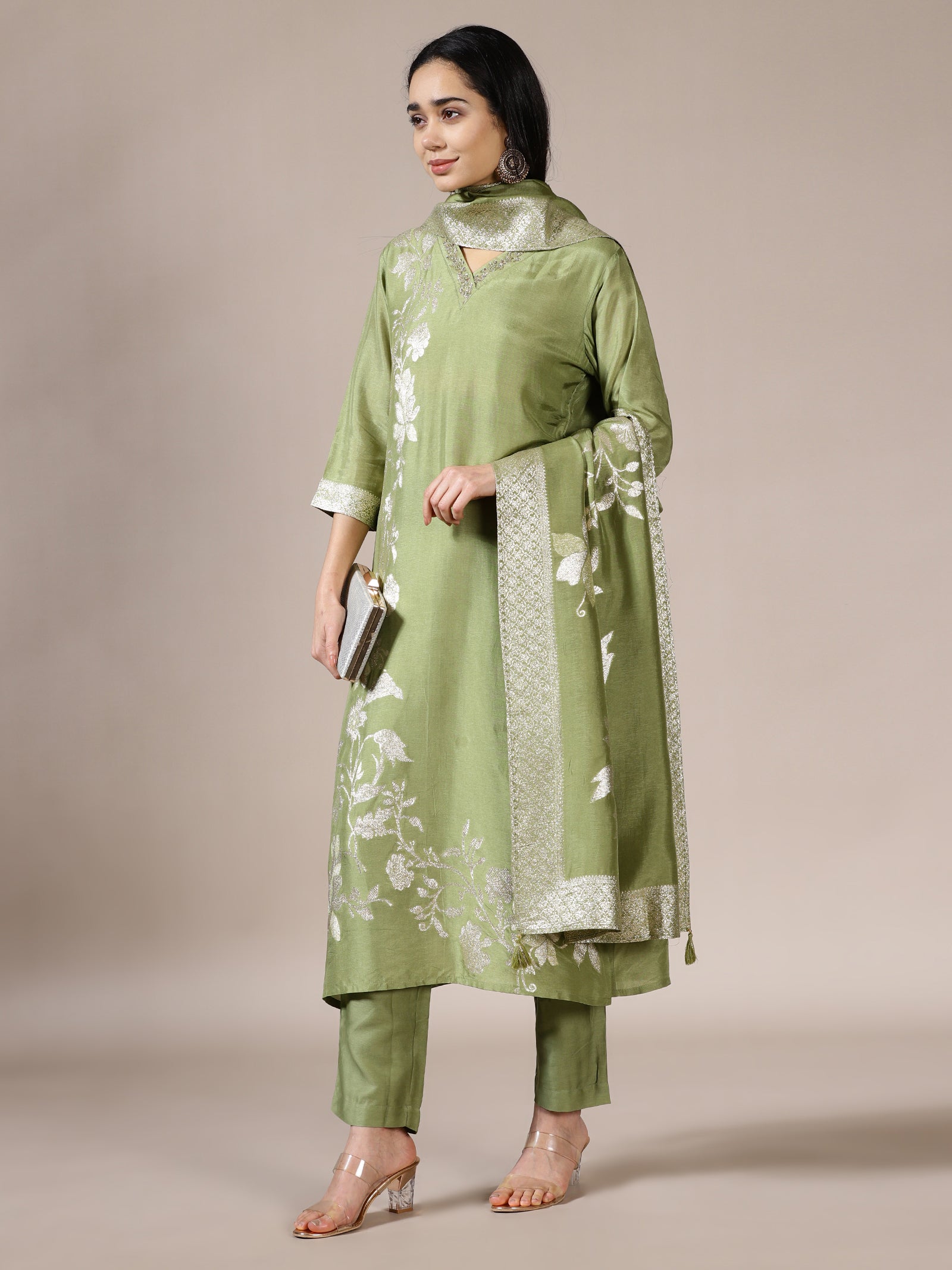 Mint Floral Suit Set
