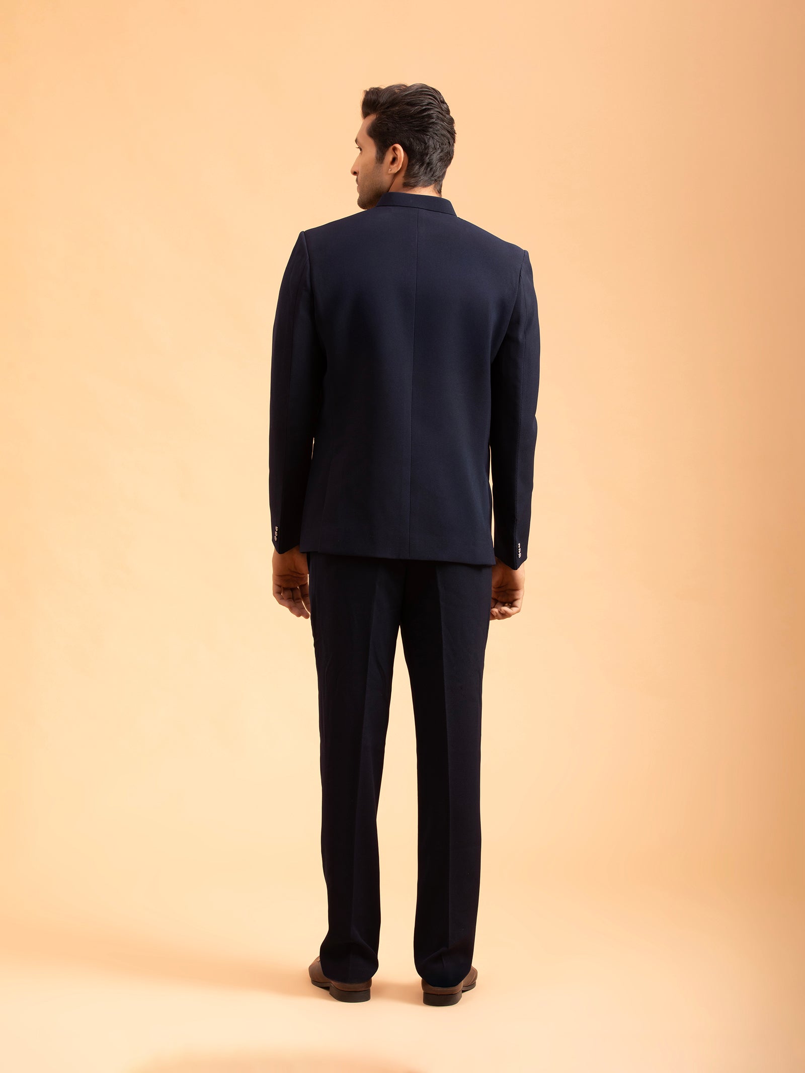 Midnight Navy Structured Jodhpuri Set