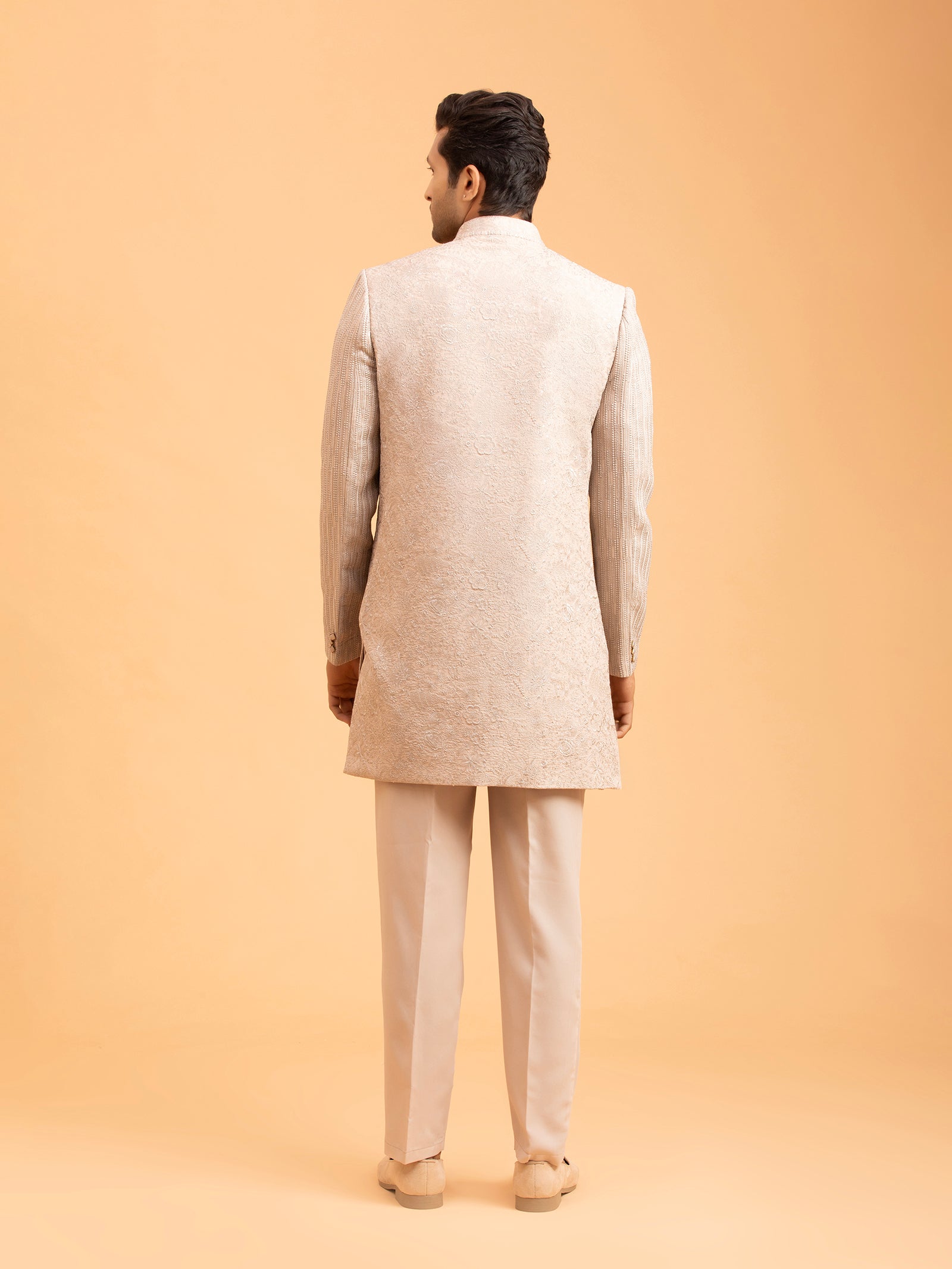 Champagne Sand Opulence Indo-Western Set