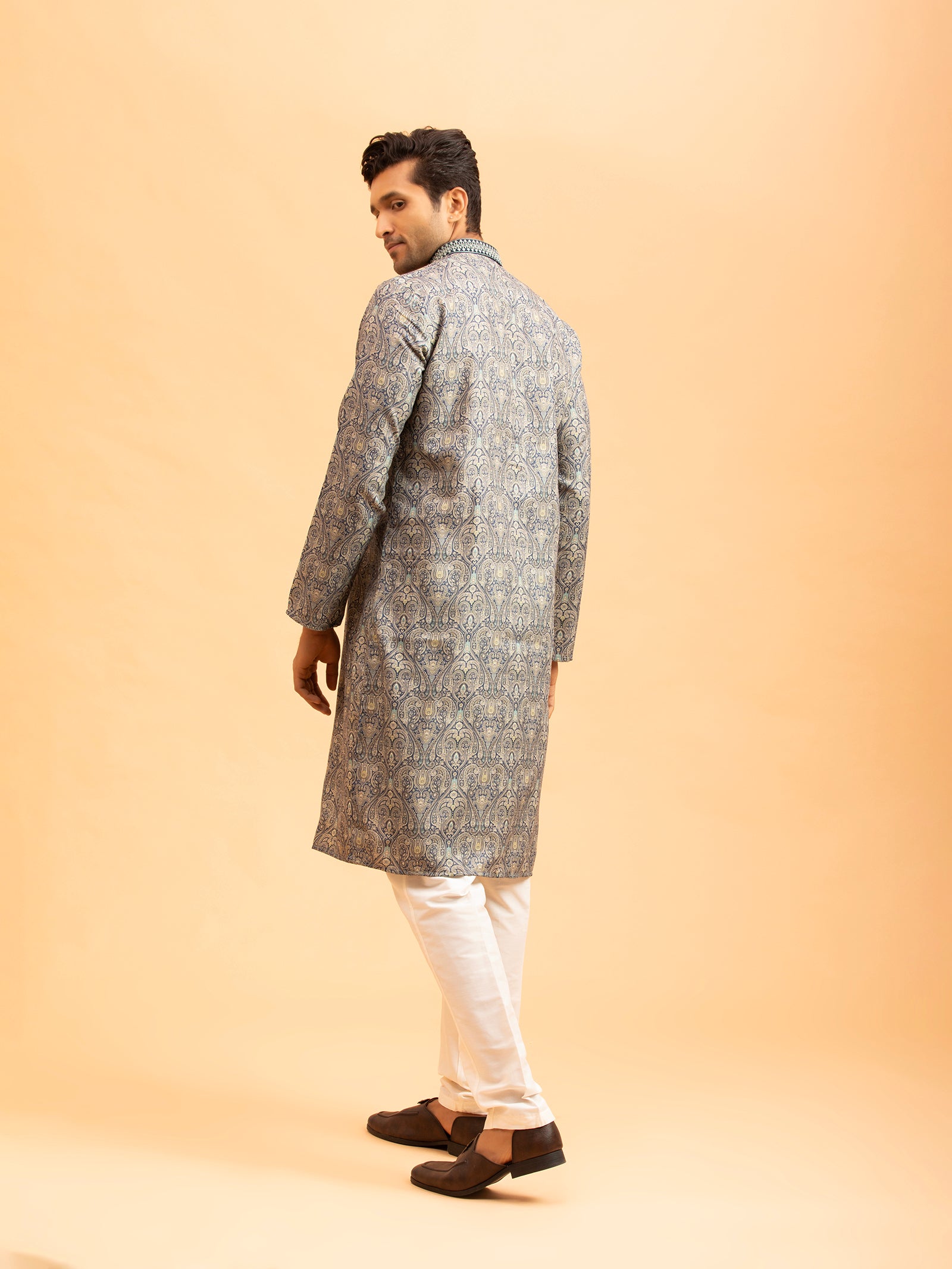 Azure Heritage Paisley Kurta