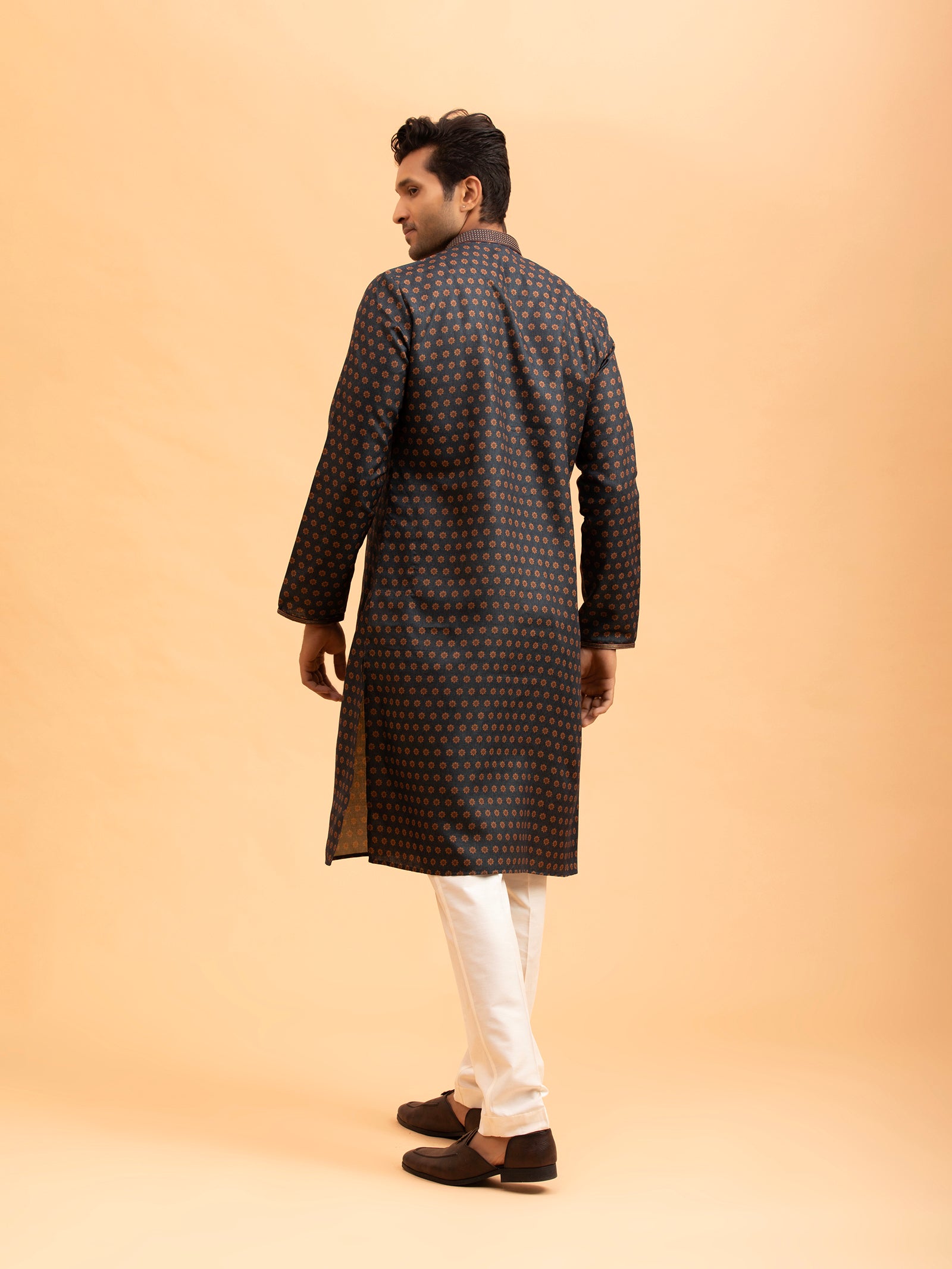Midnight Floral Motif Kurta